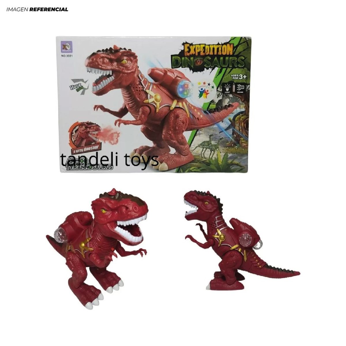 GENERICO - Juguete Divertido Tiranosaurio Rex Musical Tira Humo