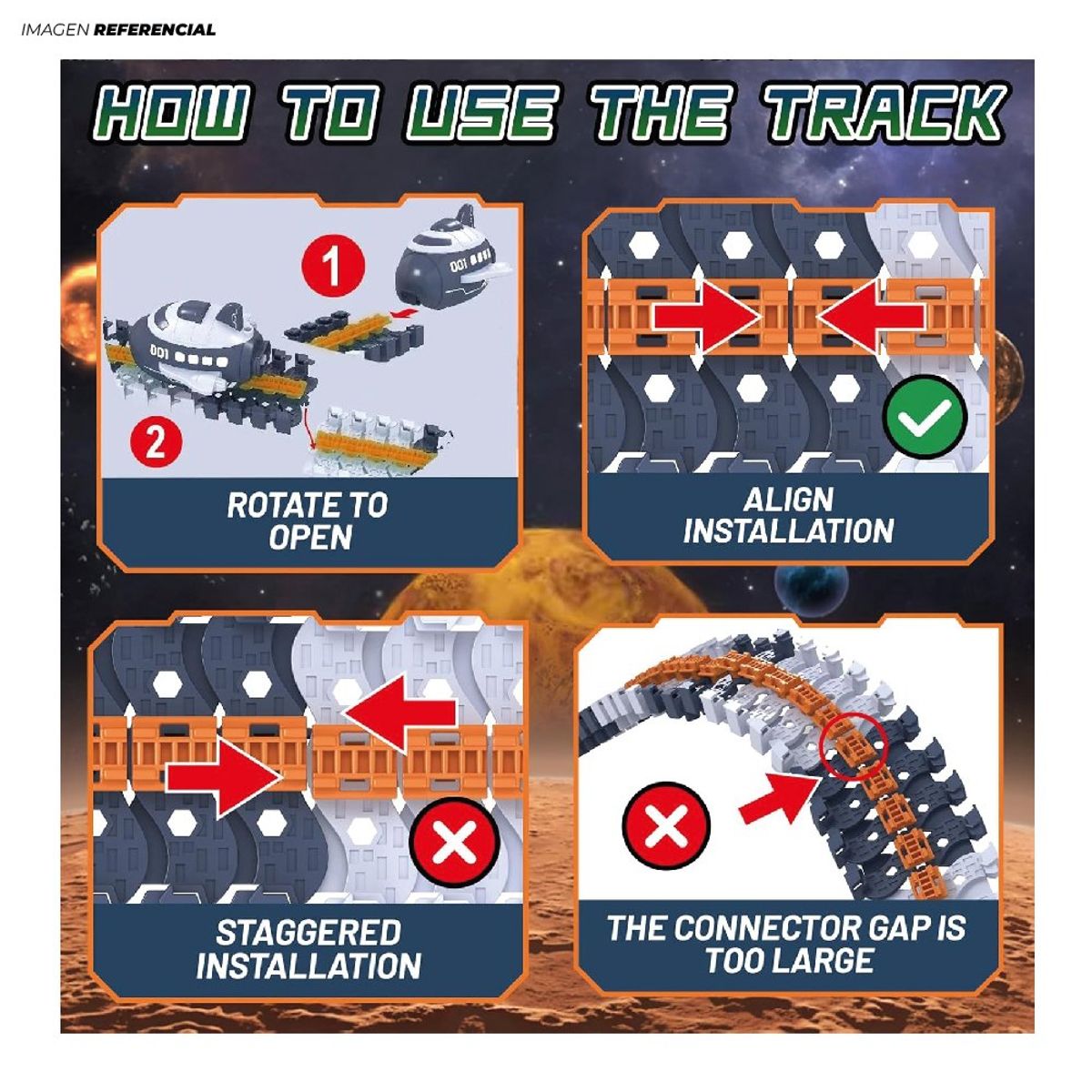 GENERICO - Pista de Carrera Espacial entretenido para Niños