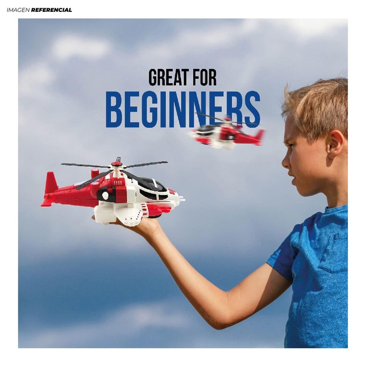 GENERICO - Helicóptero de Juguete Divertido con Lunes y Sonido