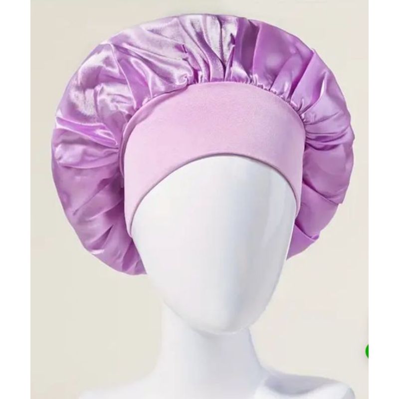 MORITA BAG STORE - GORRO SATIN PARA DORMIR CABELLO LISO Y RIZADO EVITA ENREDOS LILA