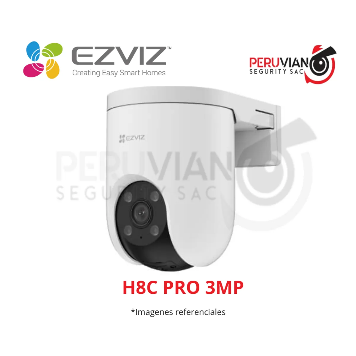 EZVIZ - CAM IP PT EXT H8C 2K 3MP WIFI 24GHZ LENTE 4MM