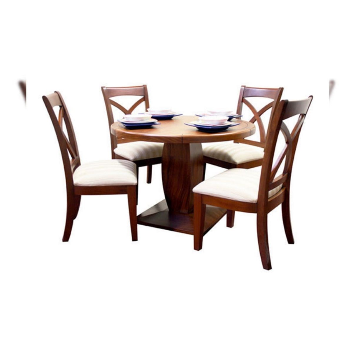 DMUEBLES - DM Comedor 4 sillas Inglés Madera Natural