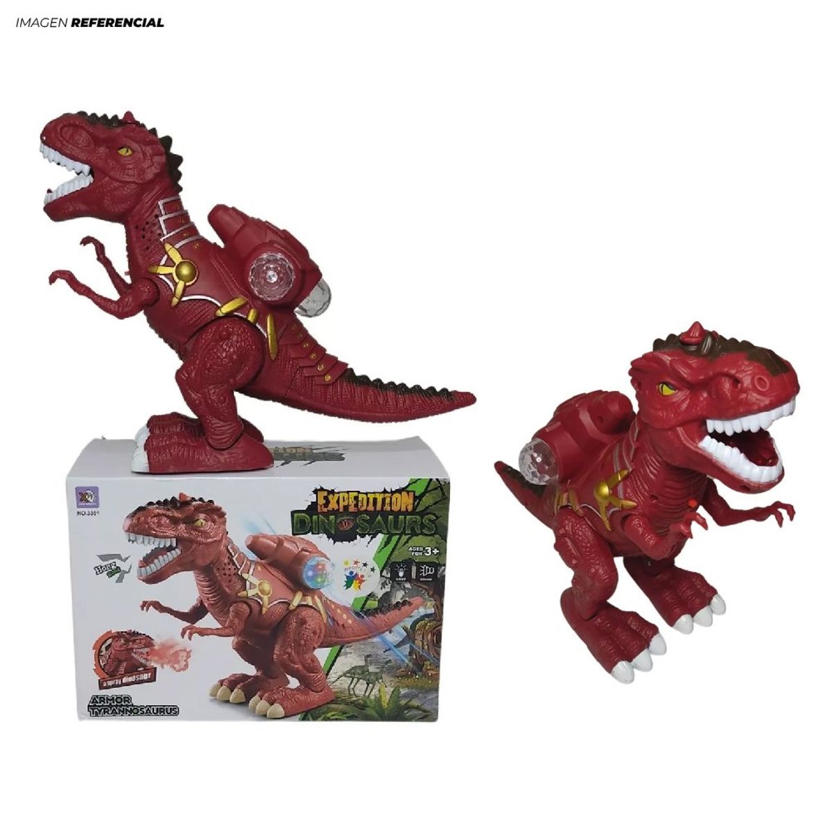 GENERICO - Juguete Divertido Tiranosaurio Rex Musical Tira Humo