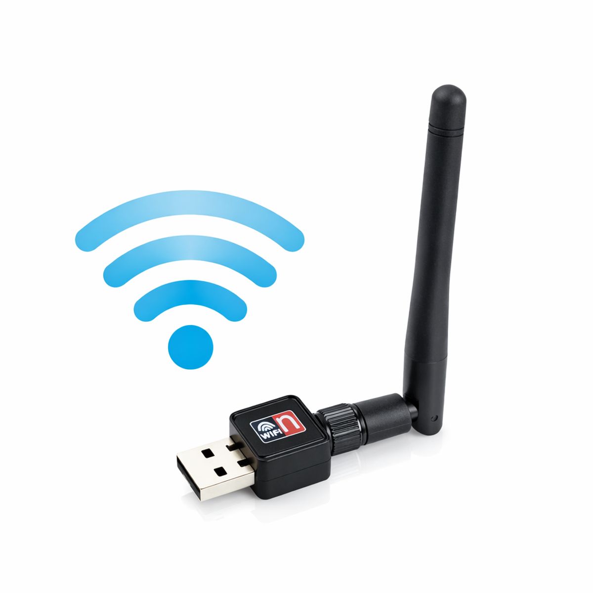 GENERICO - Adaptador WiFi USB 2.0 802.11N 1200 Mbps con Antena Externa Alta Potencia