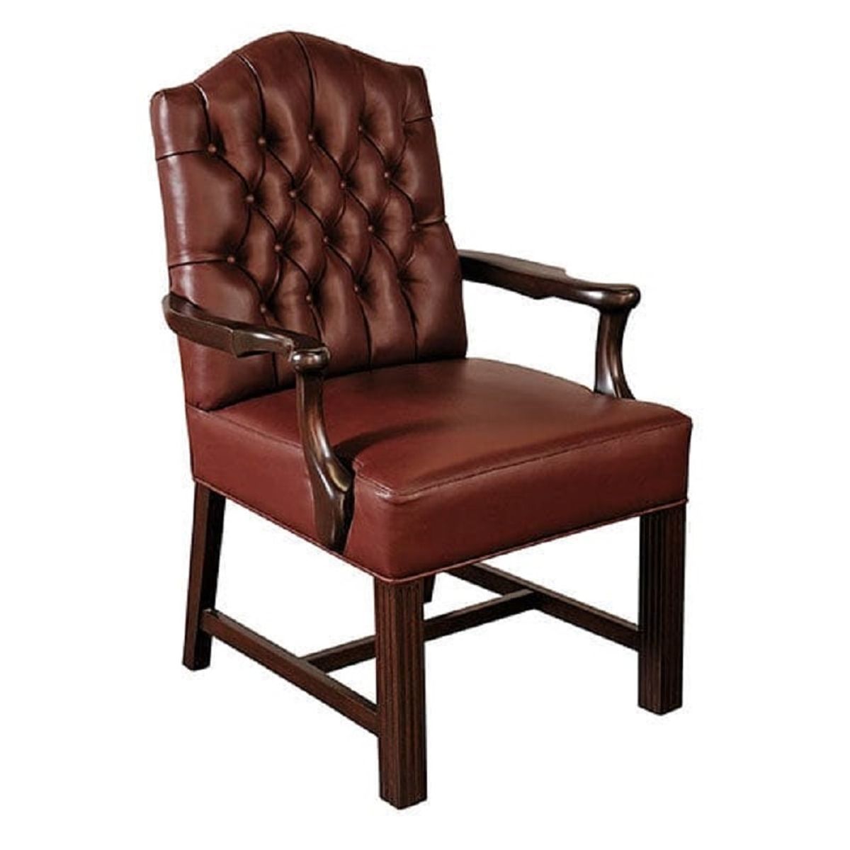 DMUEBLES - DM Sillón Ejecutivo Escritorio Alessa - Marrón Caoba