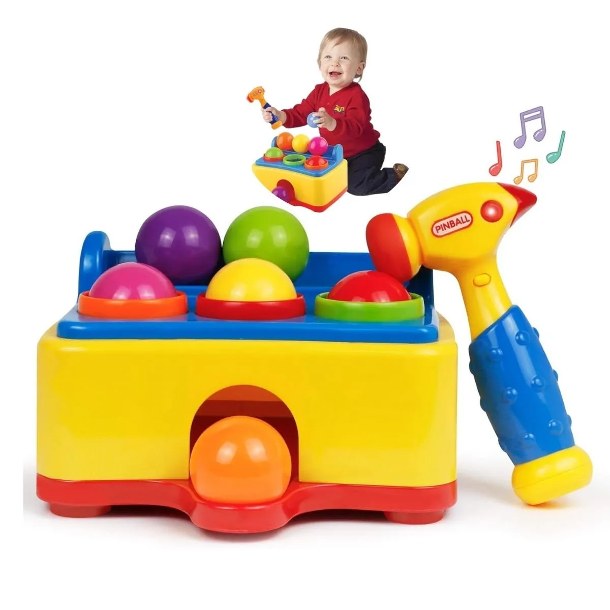 GENERICO - Juguete de Encaje para Bebés con Martillo Musical y Luces