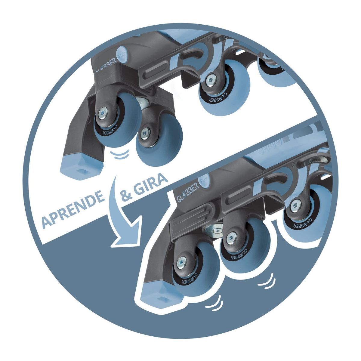 GLOBBER - Patines de aprendizaje 2en1 Globber Azul acero