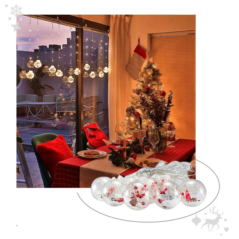 GENERICO - LUCES CASCADA  NAVIDEÑAS GUIRNALDA TIPO ESFERA