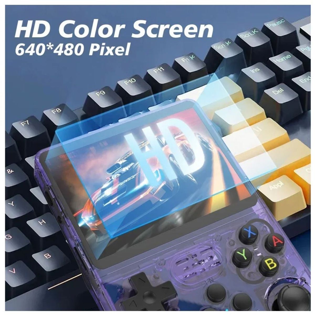 GENERICO - Consola de videojuegos portátil Retro R36S 64Gb Lila