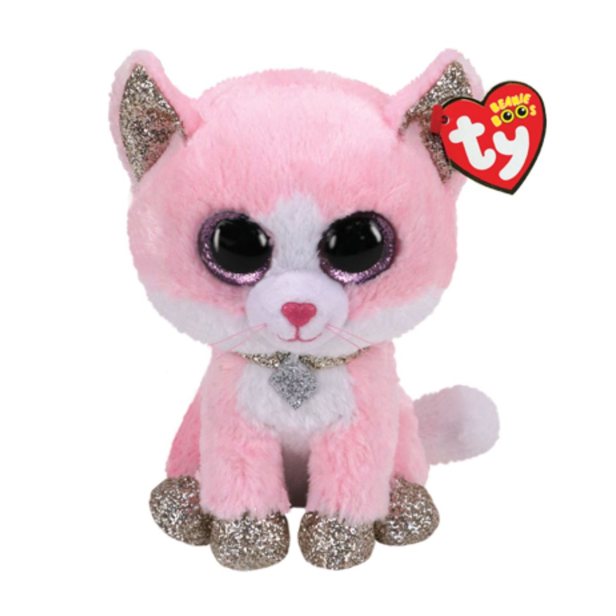 TY - PELUCHE TY BEANIE BOOS FIONA GATO ROSADO REGULAR 36366