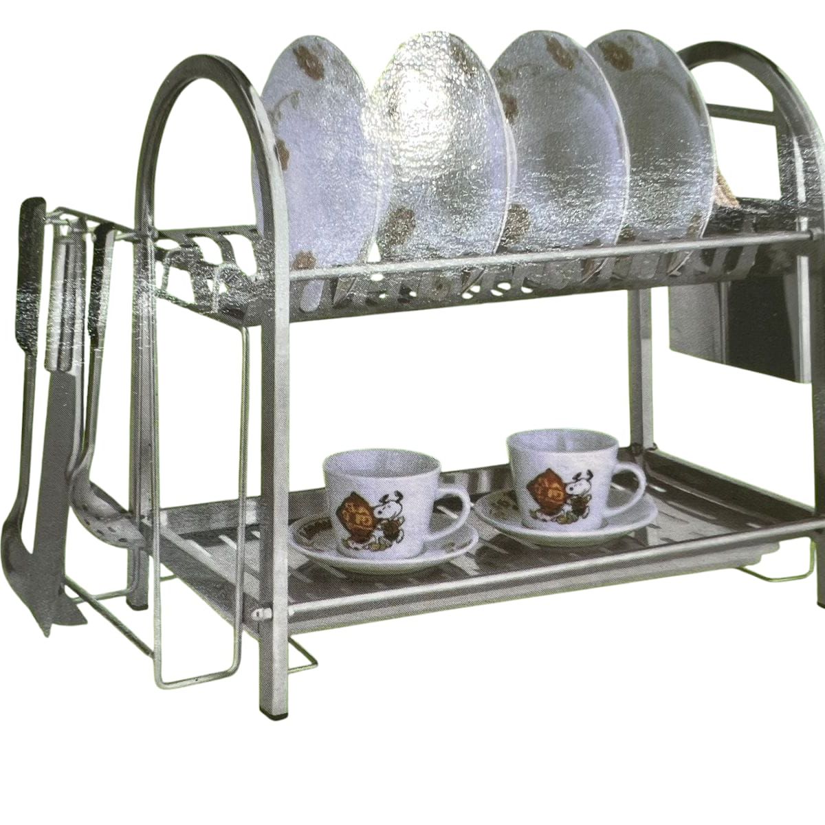 GENERICO - nuevo escurridor de 2 niveles de acero inoxidable