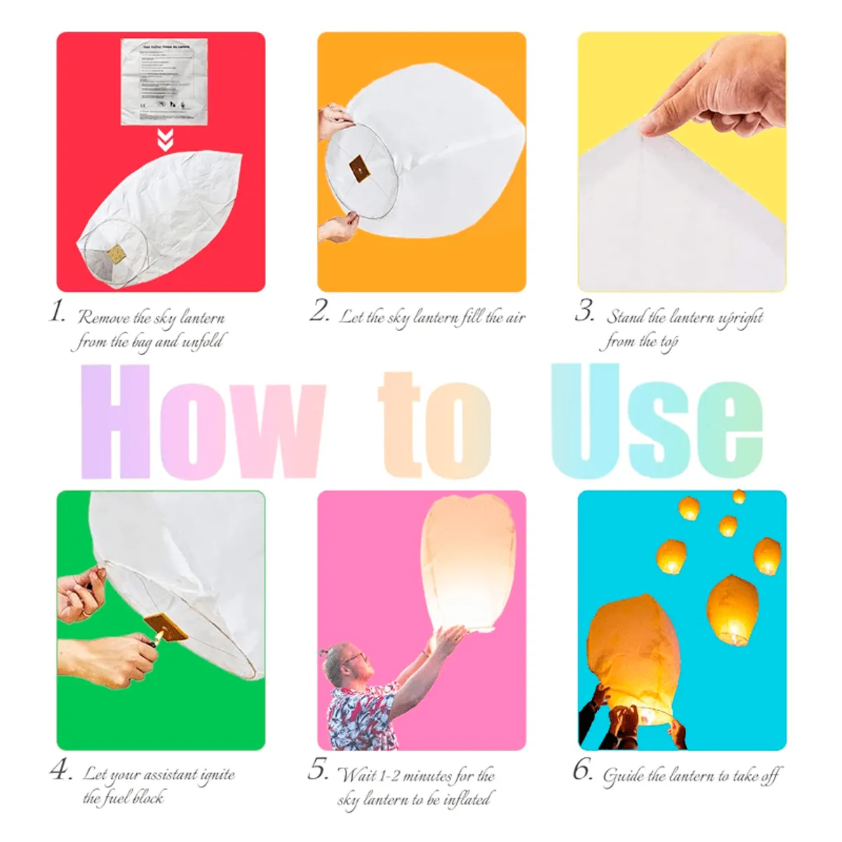 GENERICO - Globos de los Deseos de Cantoya Pack x 4unidades