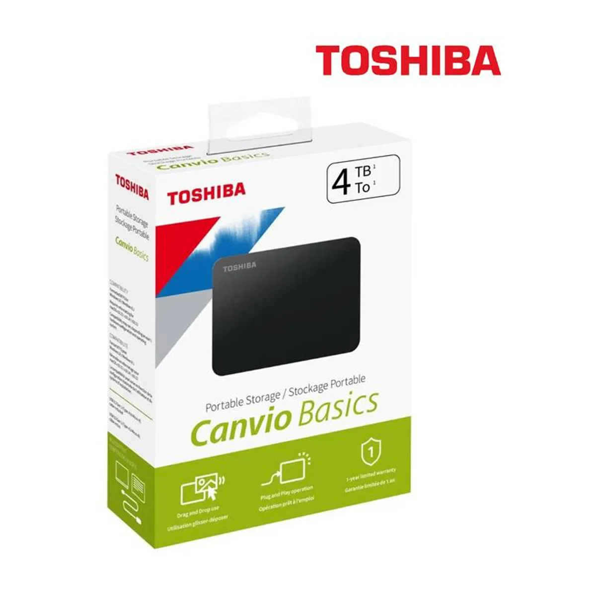 TOSHIBA - DISCO DURO TOSHIBA 4TB EXTERNO CANVIO BASIC 3.0