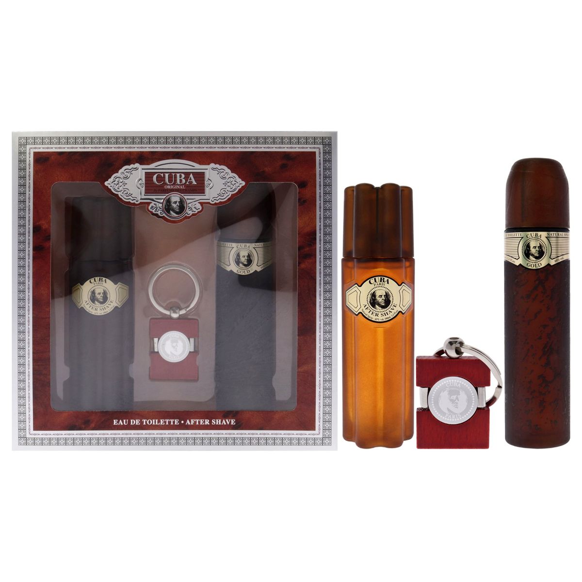 CUBA - Cuba Gold Gift Set de 3 EDT100ml+AS+Llavero Cuba