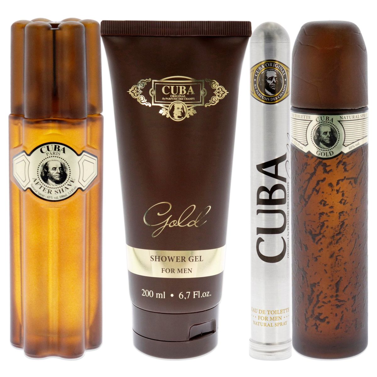 CUBA - Cuba Gold EDT100ml+EDT35ml+Gel+Aftershave Gift Set Cuba
