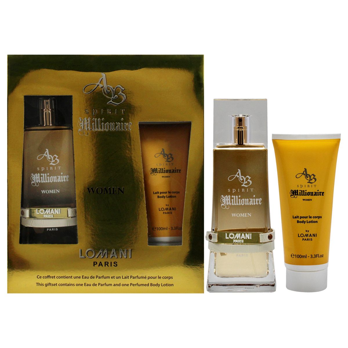 LOMANI - AB Spirit Millionaire Gift Set EDP100ml+Loción Lomani