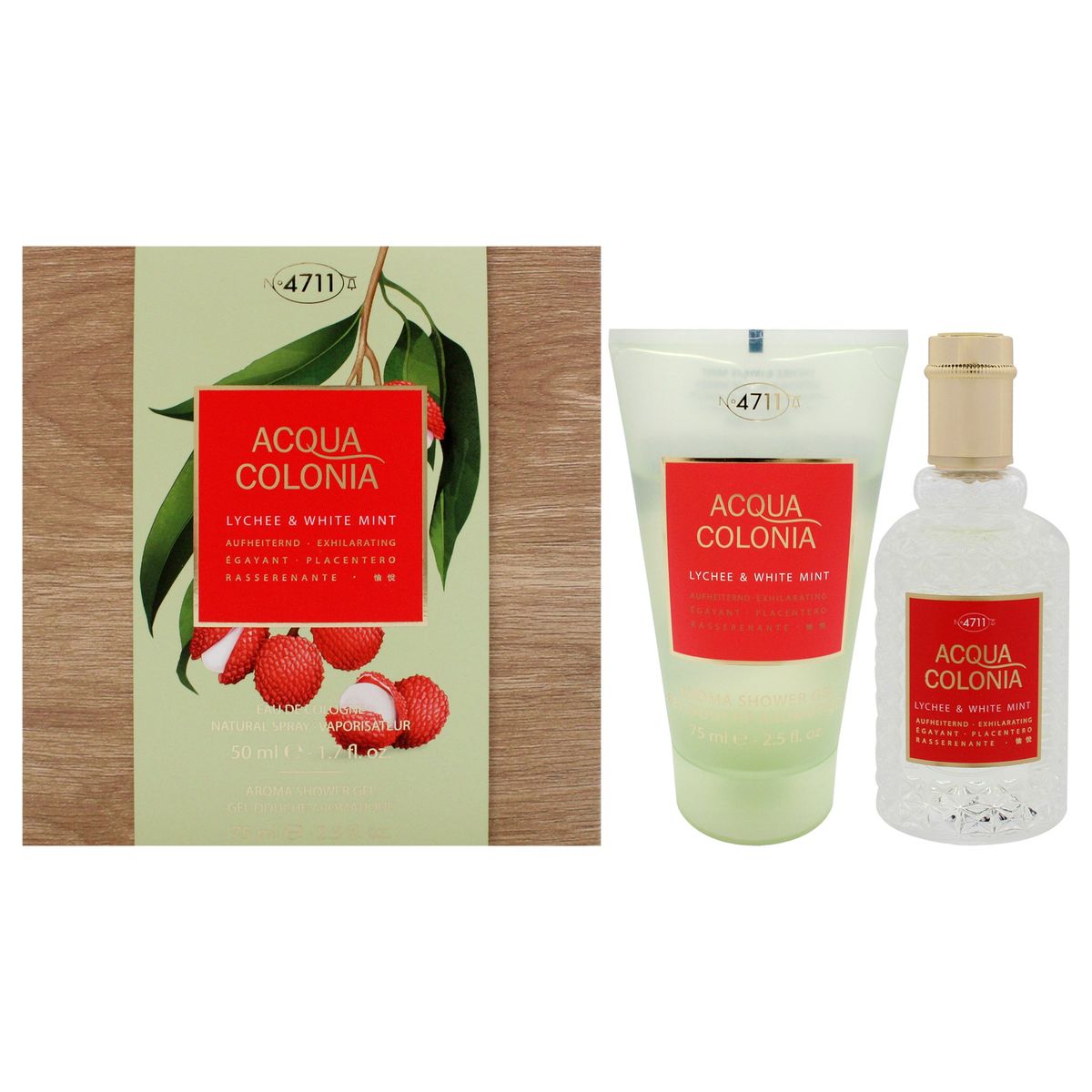 MUELHENS - 4711 Acqua Lychee&White Mint EDC50ml+Gel Set Muelhens