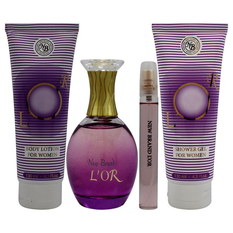 NEW BRAND - Lor Gift Set EDP100ml+MiniEDP15ml+Gel+Loción New Brand