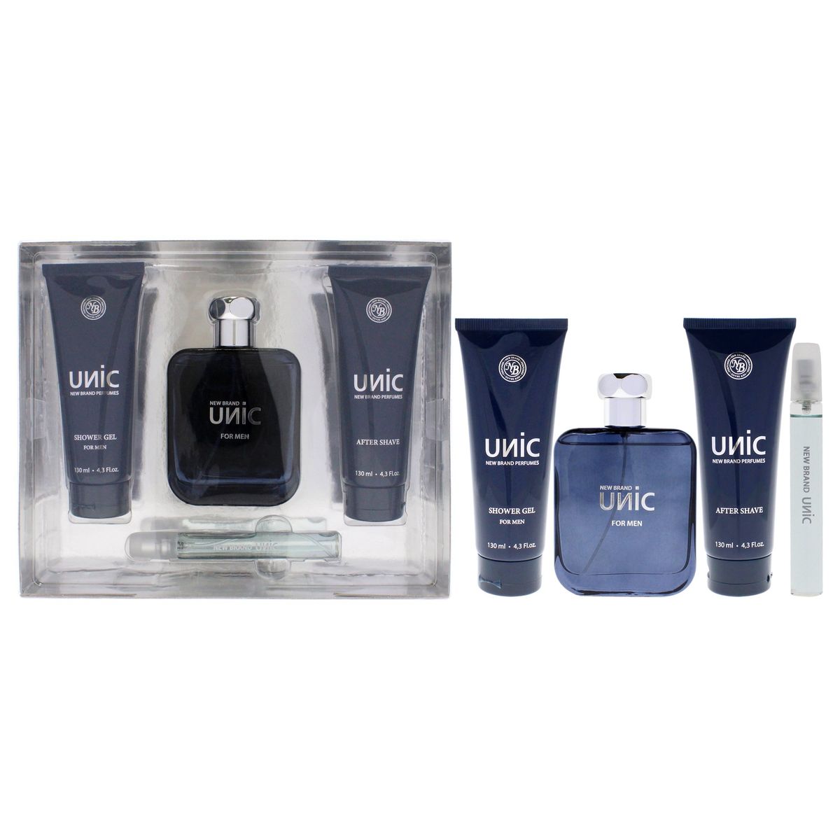 NEW BRAND - Unic EDT100ml+EDT15ml+Gel Gift Set New Brand