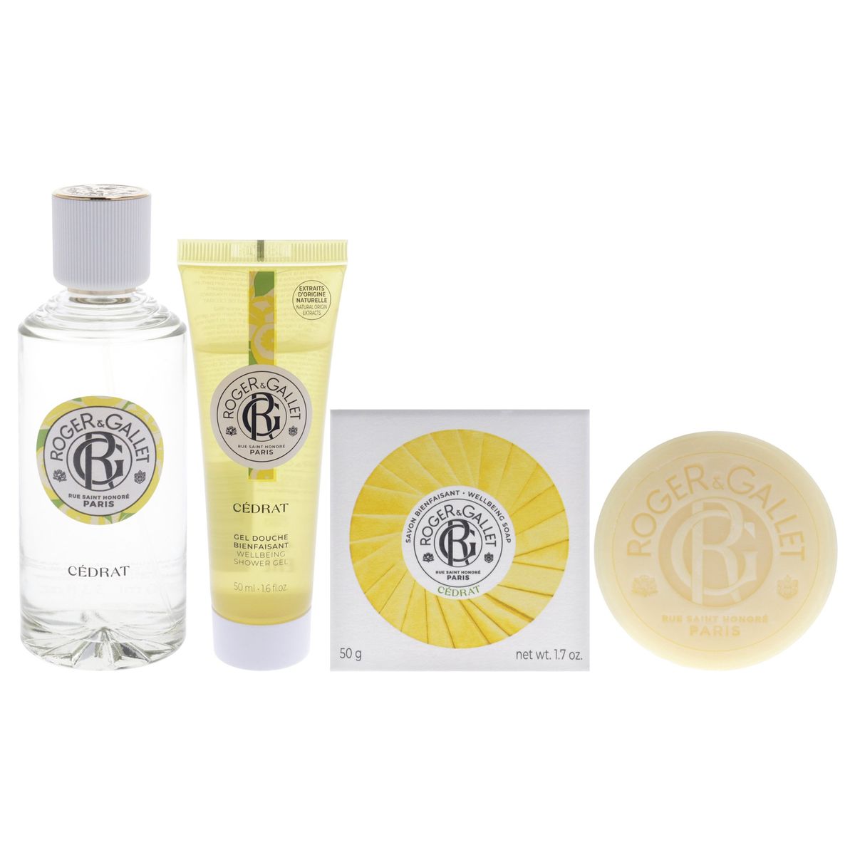 ROGER & GALLET - Cedrat AguaPerfumada+Jabón+Gel Gift Set Roger & Gallet