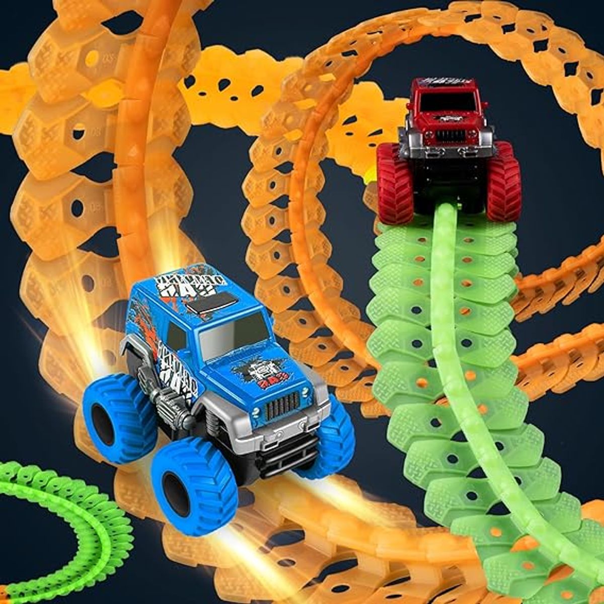 GENERICO - Juguete de Pistas de Carrera  flexibles con Luces