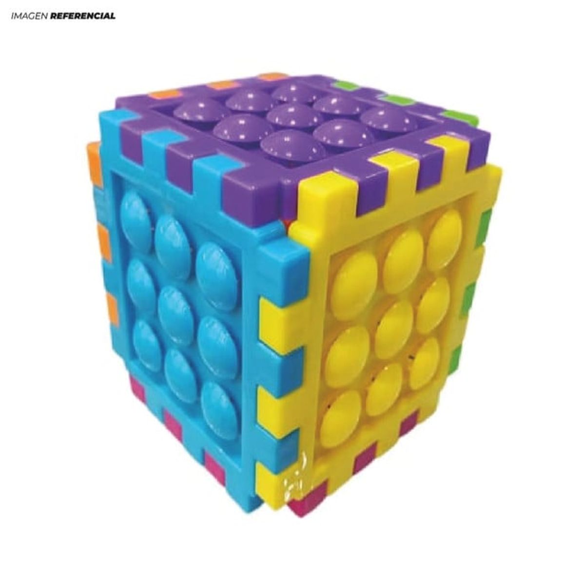 GENERICO - Cubo Didáctico Montessori 2 en 1 para Niños Mosaico y Armable