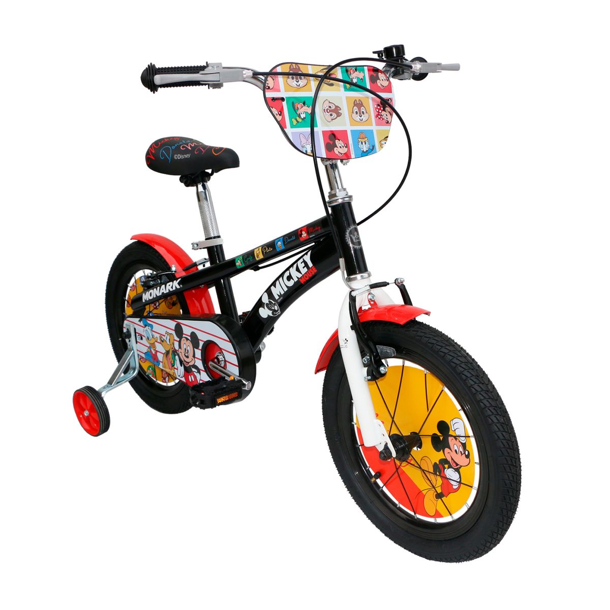 MONARK - BICICLETA MONARK MICKEY HAPPY ARO 16 NEGRO BLANCO