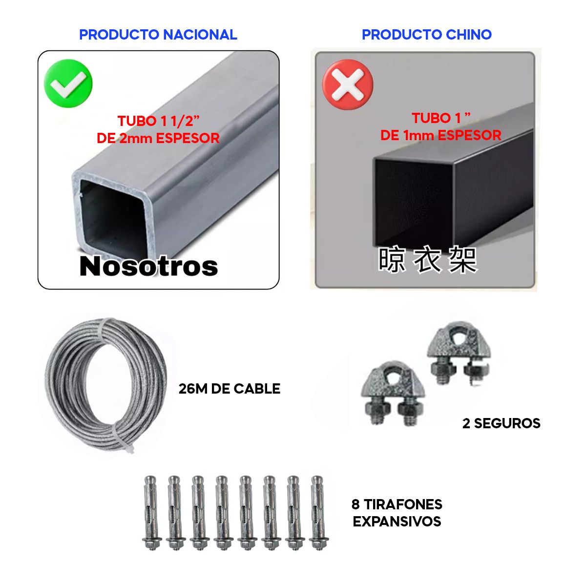 HOLGU - Tendedero Colgador Resistente Plegable Ropa Retractil