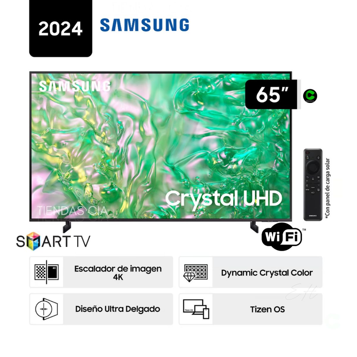 SAMSUNG - TELEVISOR SAMSUNG - UN65DU8000GXPE CRYSTAL UHD