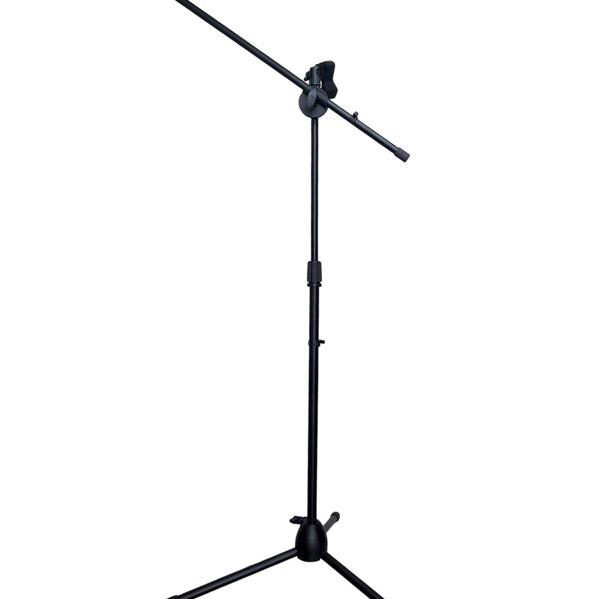 GENERICO - Pedestal Tripode Parante De 2 Microfonos de Metal - Negro