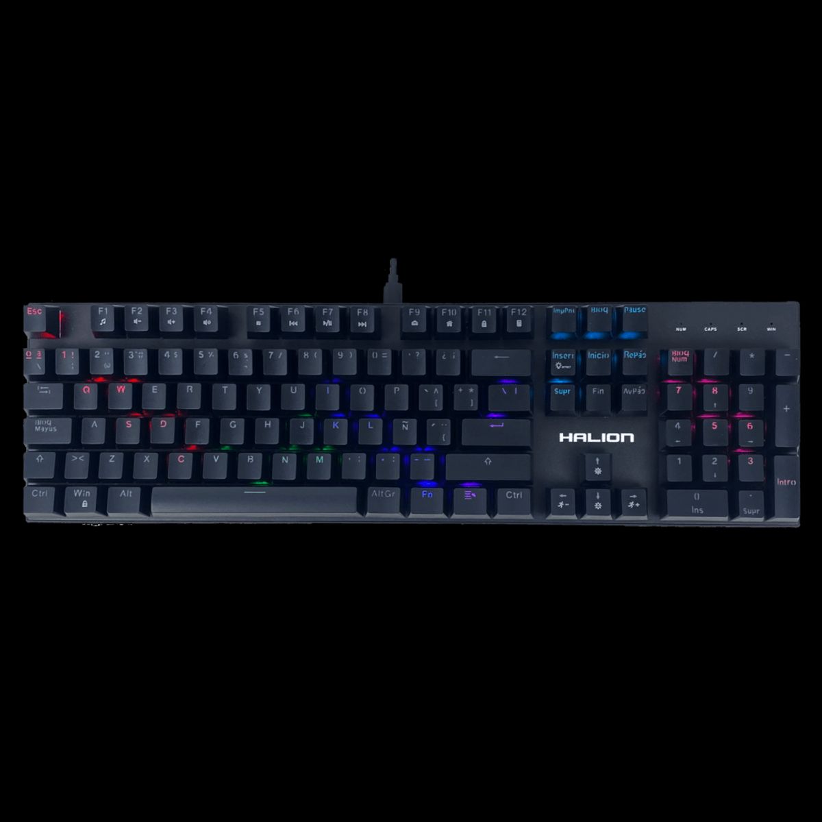 HALION - Teclado Gaming Halion Mecanico Stellar HA-KG916 RAINBOW