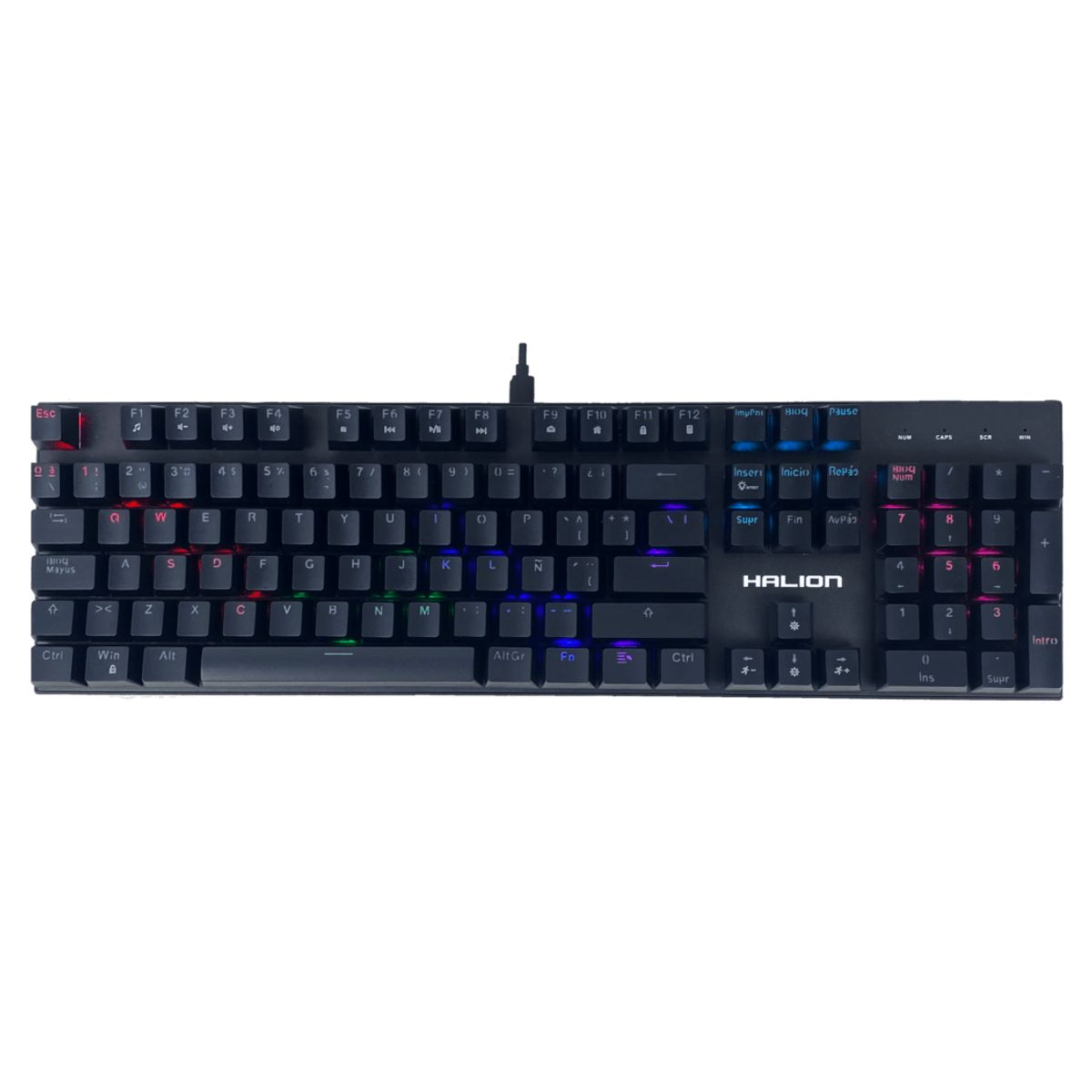HALION - Teclado Gaming Halion Mecanico Stellar HA-KG916 RAINBOW