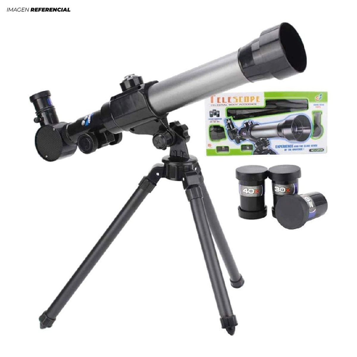 GENERICO - Telescopio Educativo Astronómico con Trípode para Niños