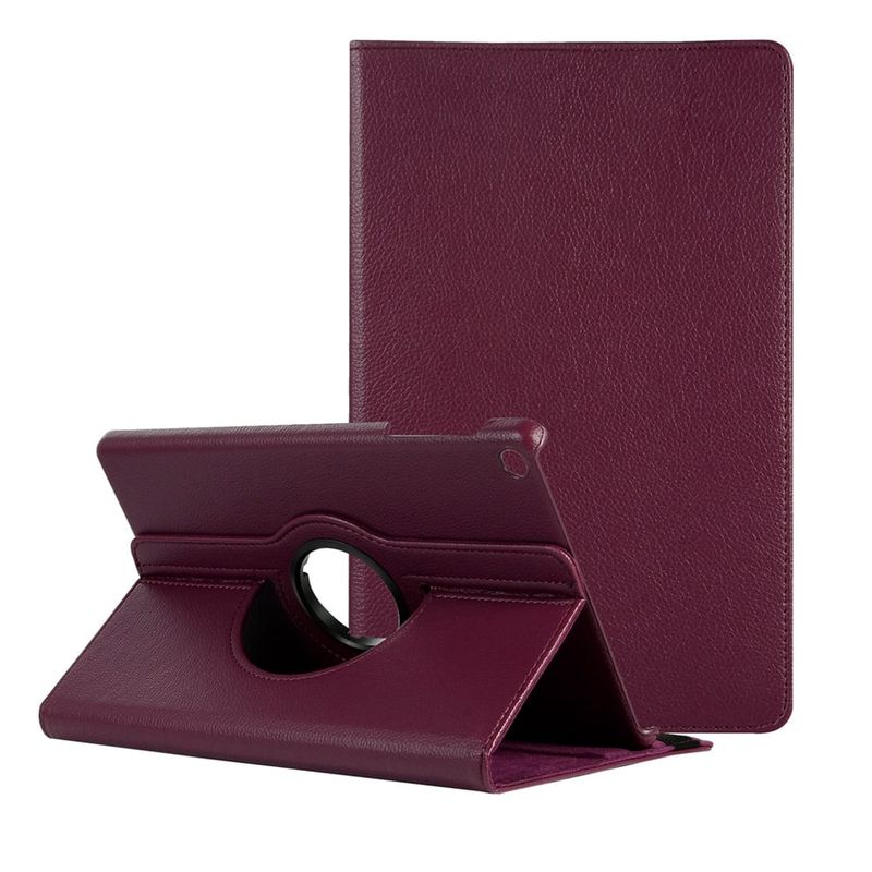GENERICO - Funda for Lenovo Tab M10 Plus 3ra Gen 106 Giratoria Morada Antishock