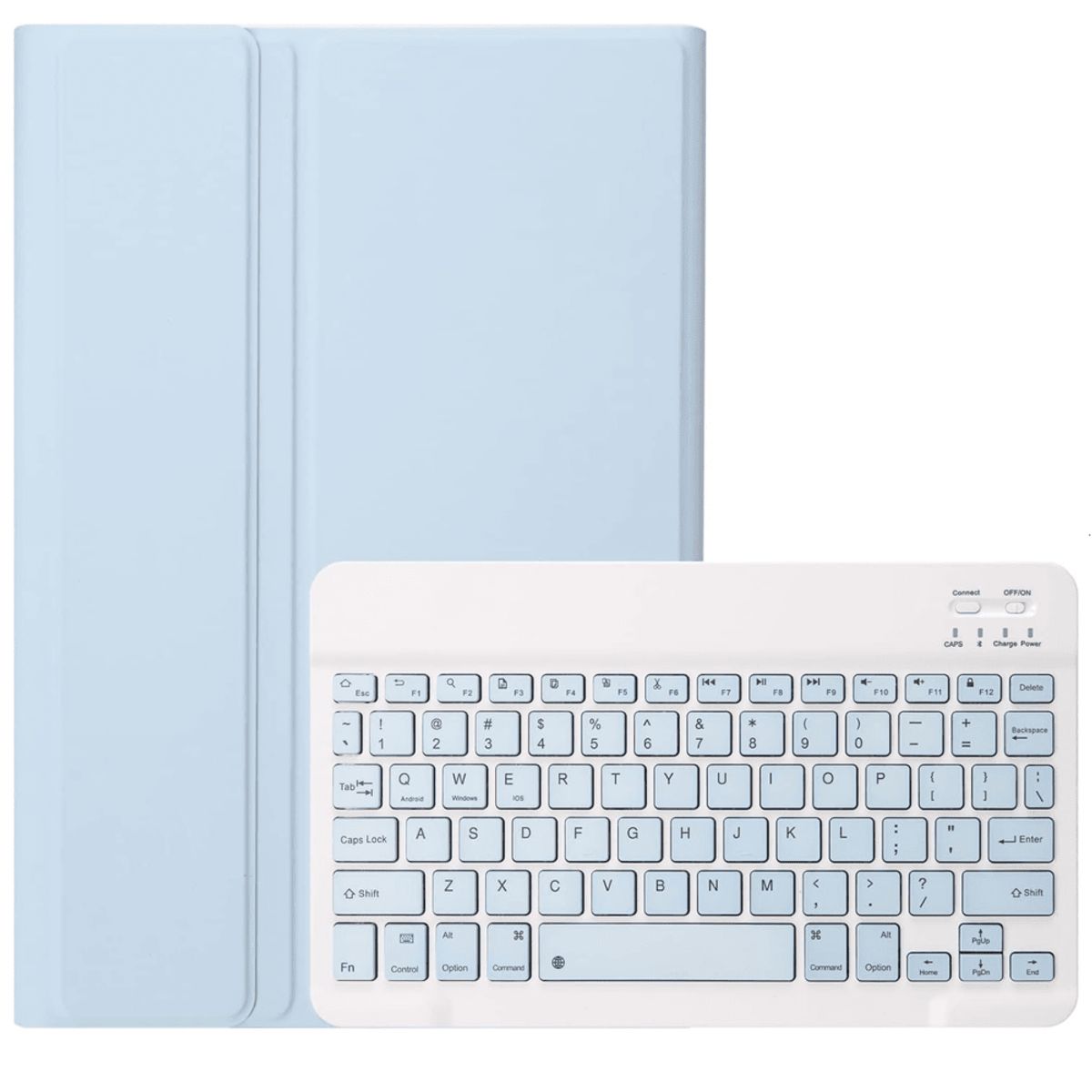 GENERICO - Funda con Teclado para Samsung Tab S7 Plus 124 Celeste Antishock