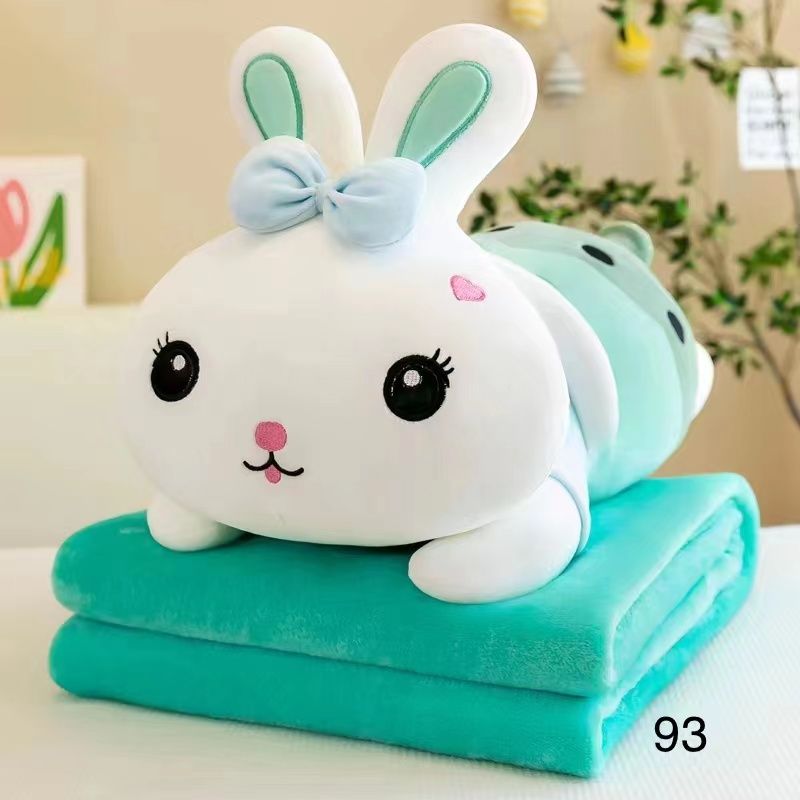 GENERICO - PELUCHE MANTA CON DISEÑO DE CONEJO