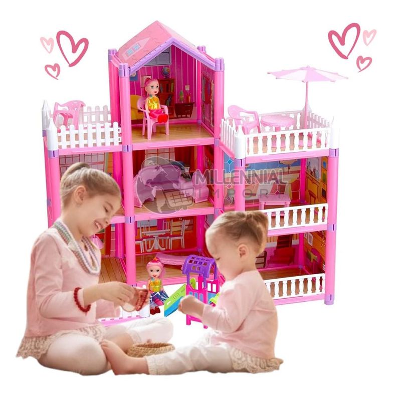 GENERICO - Casa De Muñecas Castillo Amoblado de 162 Pcs Juguete