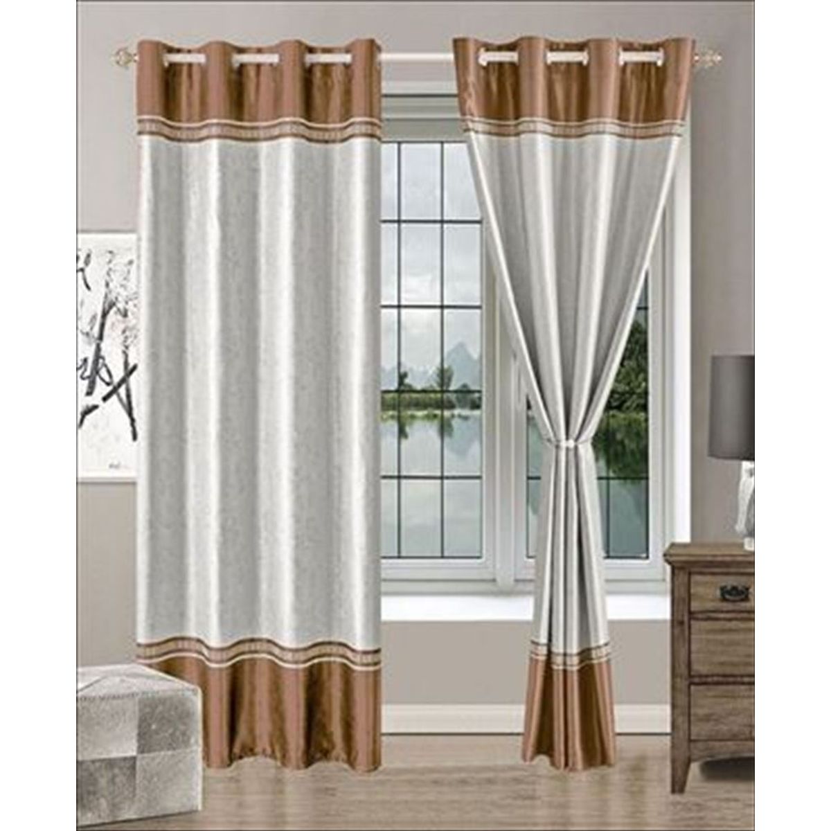 CASATEX - CORTINA BICOLOR BLACKOUT COLOR CAFÉ CASATEX 3M