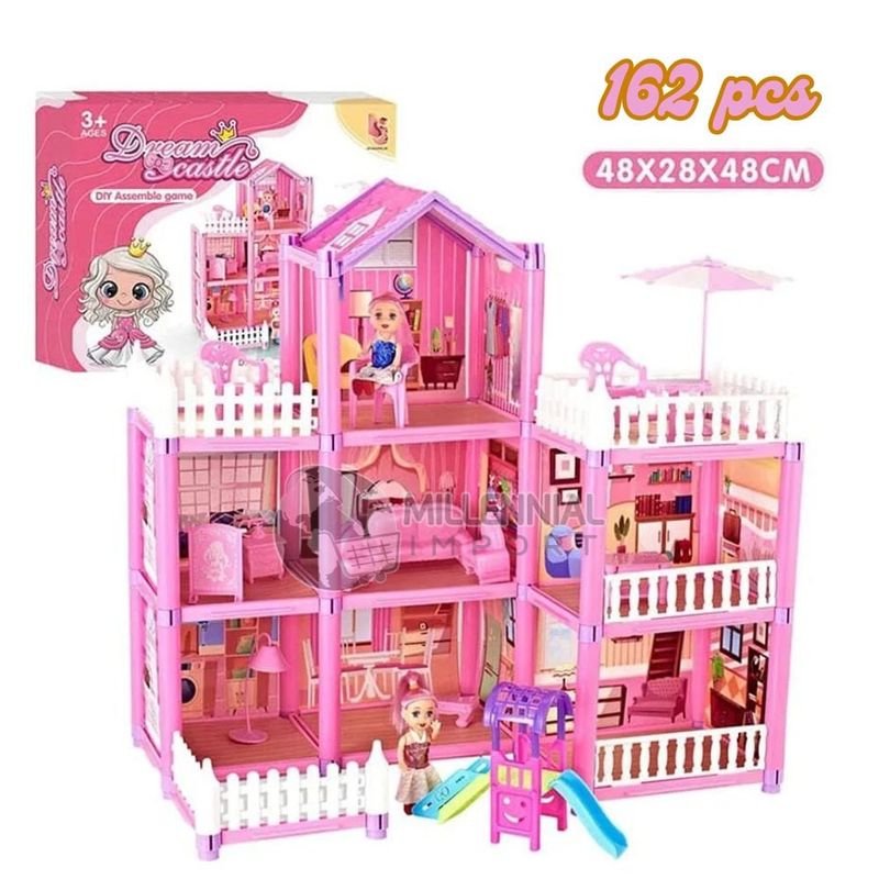 GENERICO - Dream House Casa Castillo de Muñecas de 3 Pisos Amoblada
