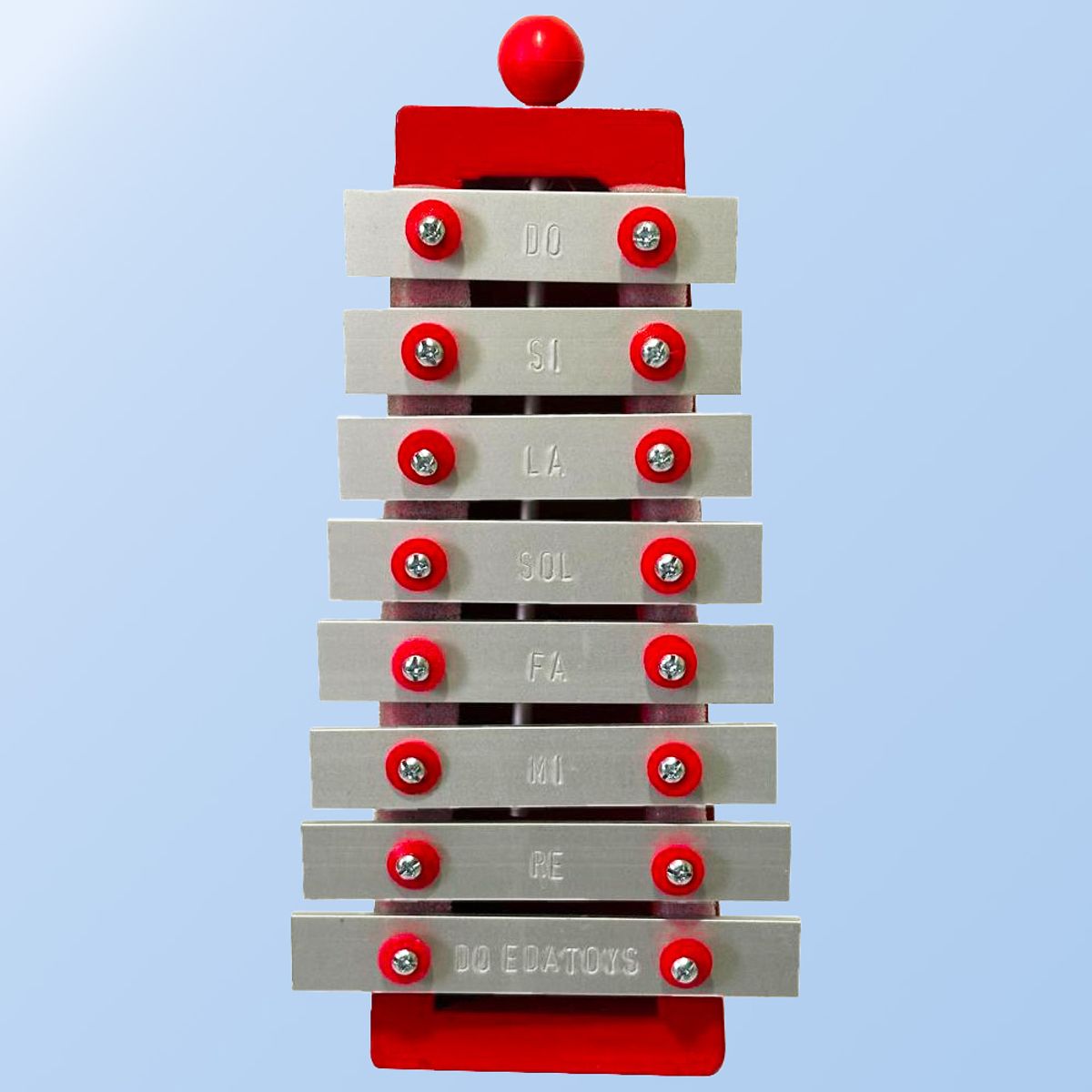 GENERICO - Xilófono de 8 Notas con Base de Madera - Rojo