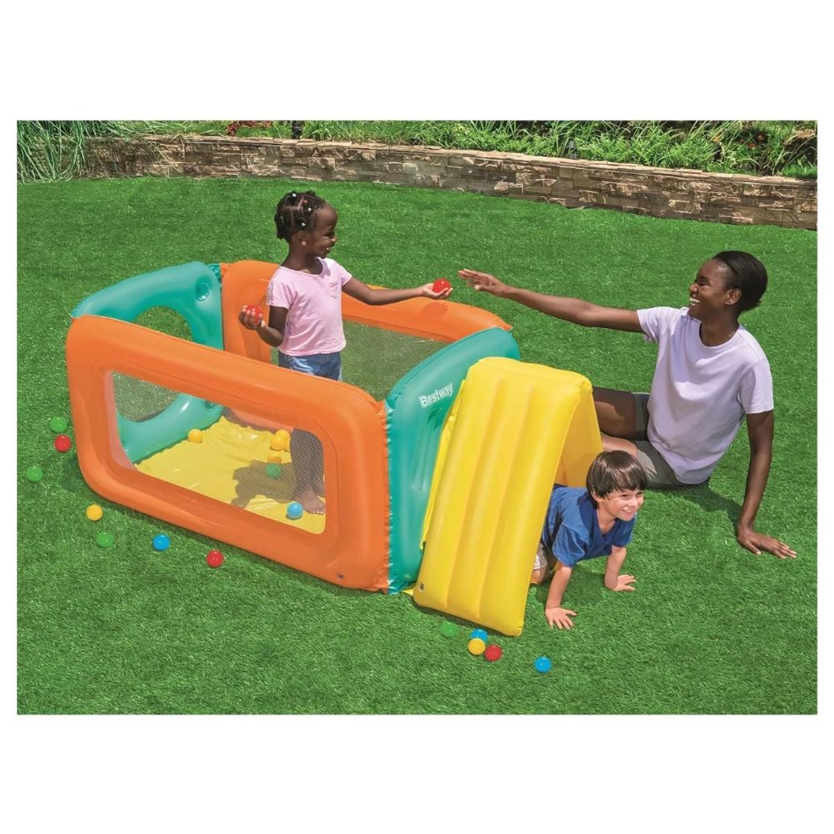 BESTWAY - Piscina de bolas Bestway Tunneltopia con 25 Pelotas de Juego