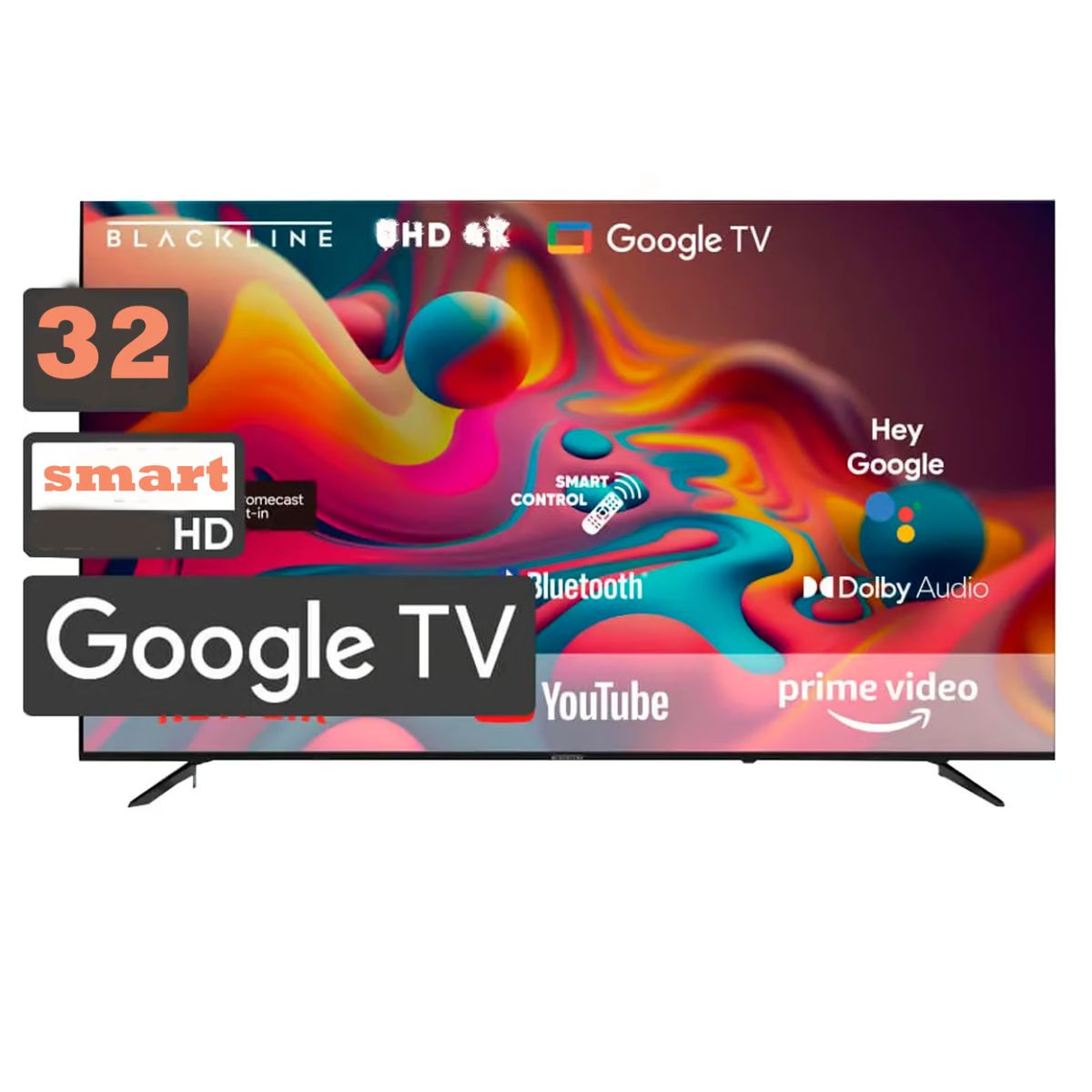 BLACKLINE - TELEVISOR BLACKLINE 32 SMART TV GOOGLE TV HD LED - BL32-T3000HD