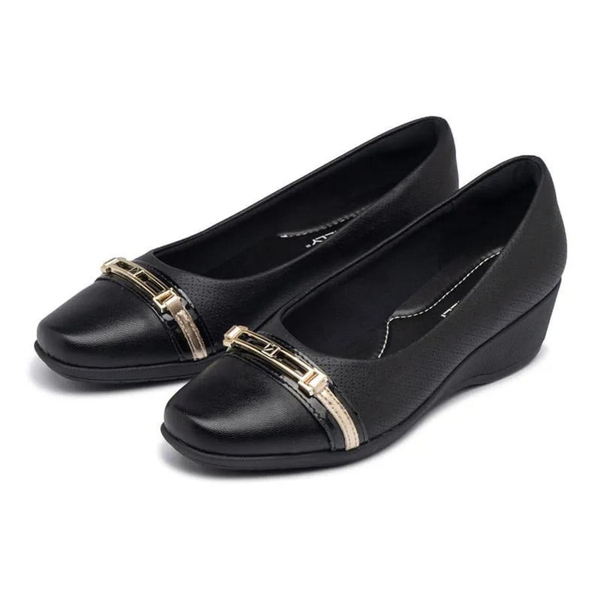 PICCADILLY - ZAPATO MUJER PICCADILLY CASUAL PRETO/PRETO/PRETO/OURO 14322800000002