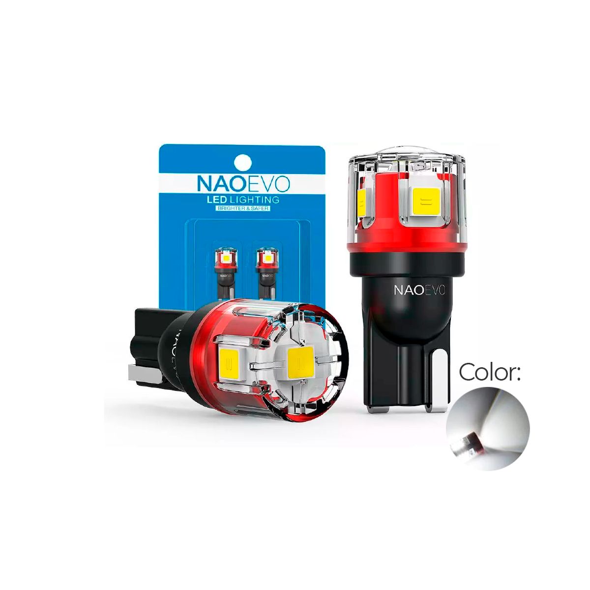 NAOEVO - LED T10 Lagrima Serie N5 Blanco 1000LM NAOEVO para Auto