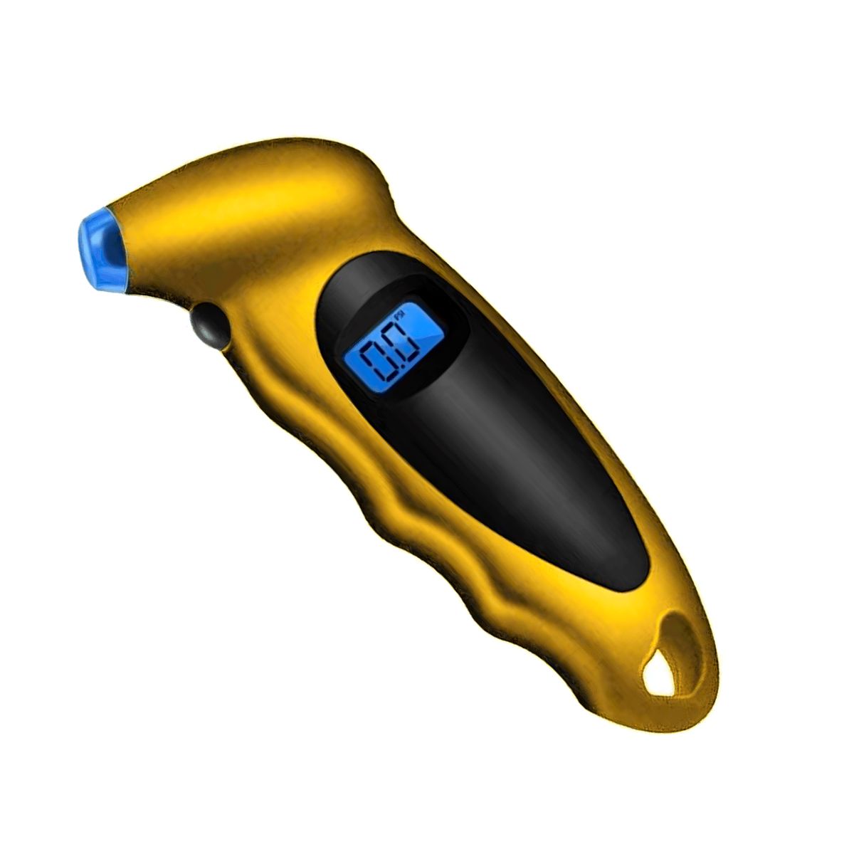 GENERICO - Medidor De Presión Digital Dorado Neumáticos Auto Camionetas