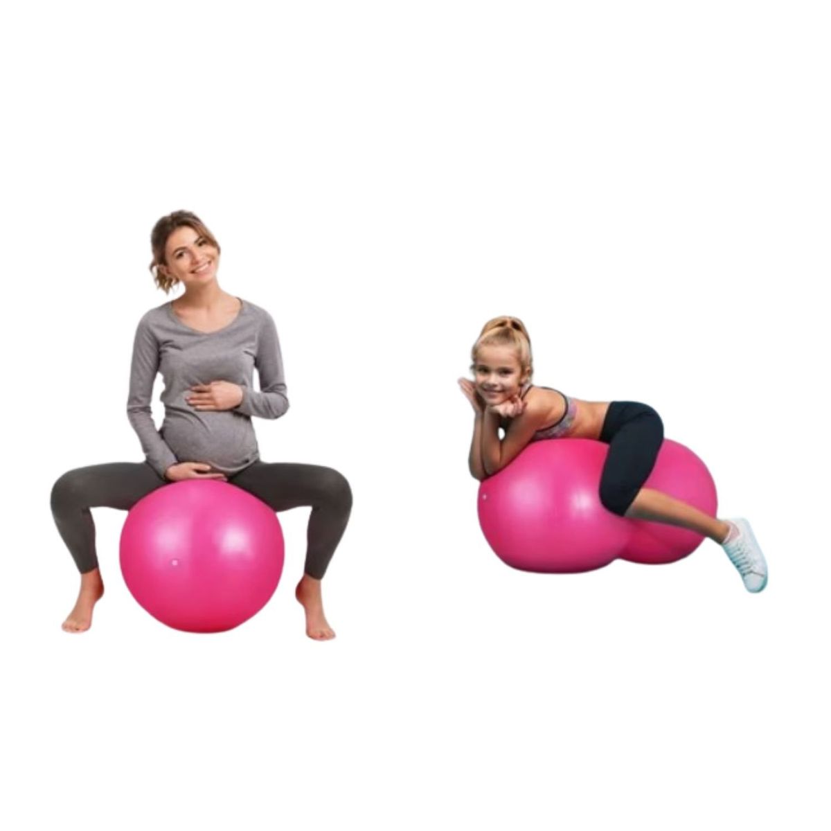 GENERICO - Pelota Yoga forma Maní Fitness Ejercicios - Rosado