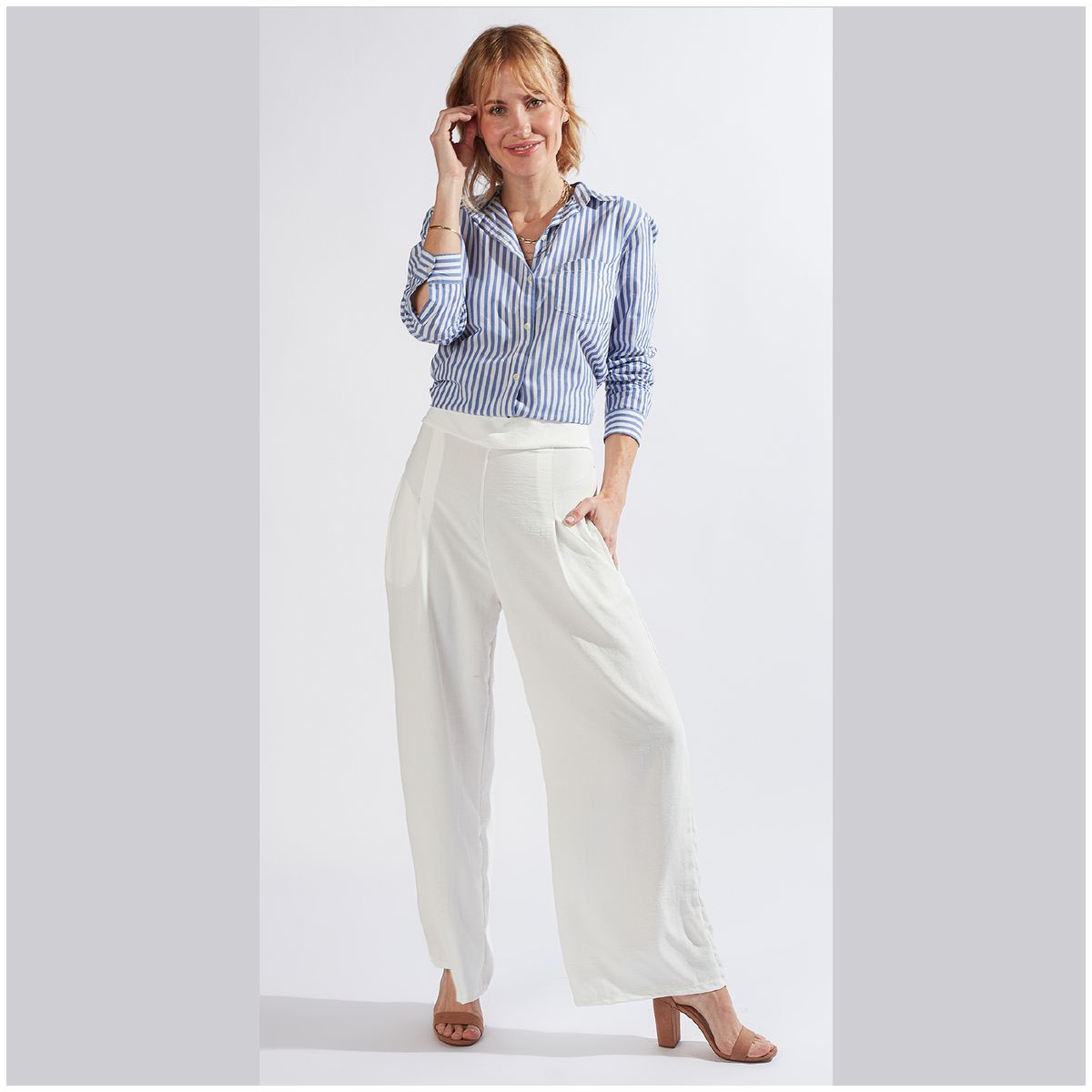 SOLO LEGGINGS - Pantalon Palazzo Asturia Mujer  Solo Basics