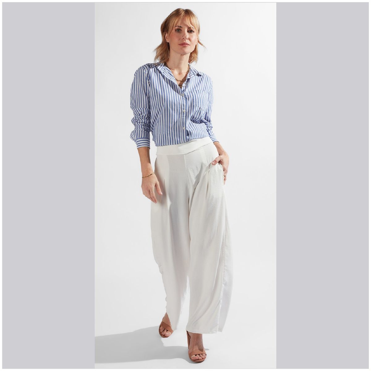 SOLO LEGGINGS - Pantalon Palazzo Asturia Mujer  Solo Basics