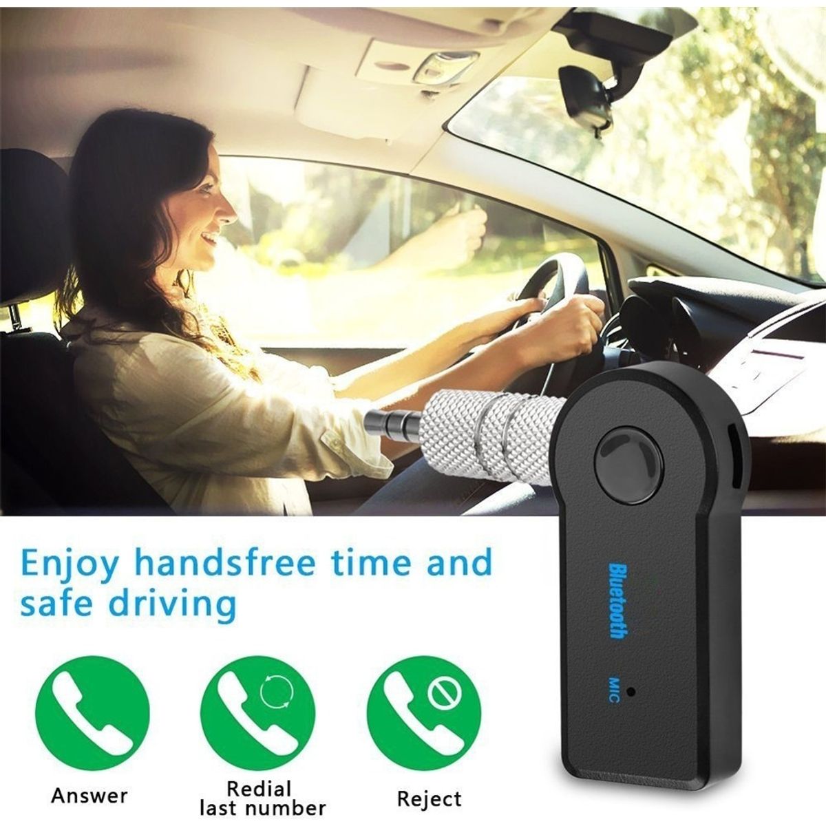 GENERICO - Receptor Bluetooth 3.0 Handsfree Auto Equipo Radio Delivery!