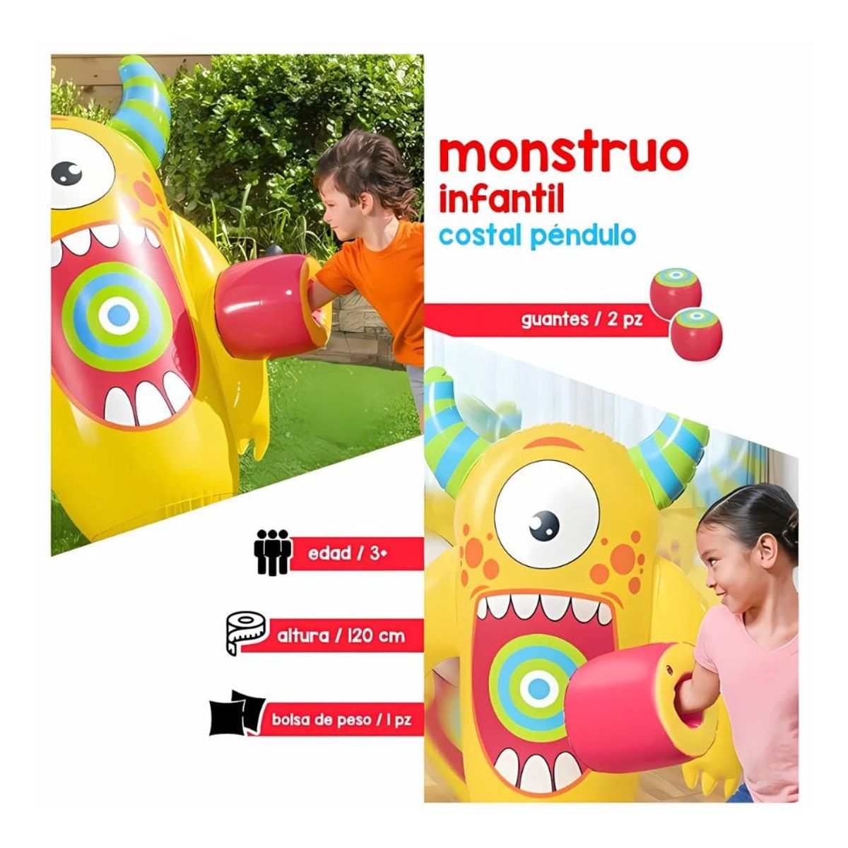 BESTWAY - Saco de Boxeo para Niños Bestway Monstruo 120 cm
